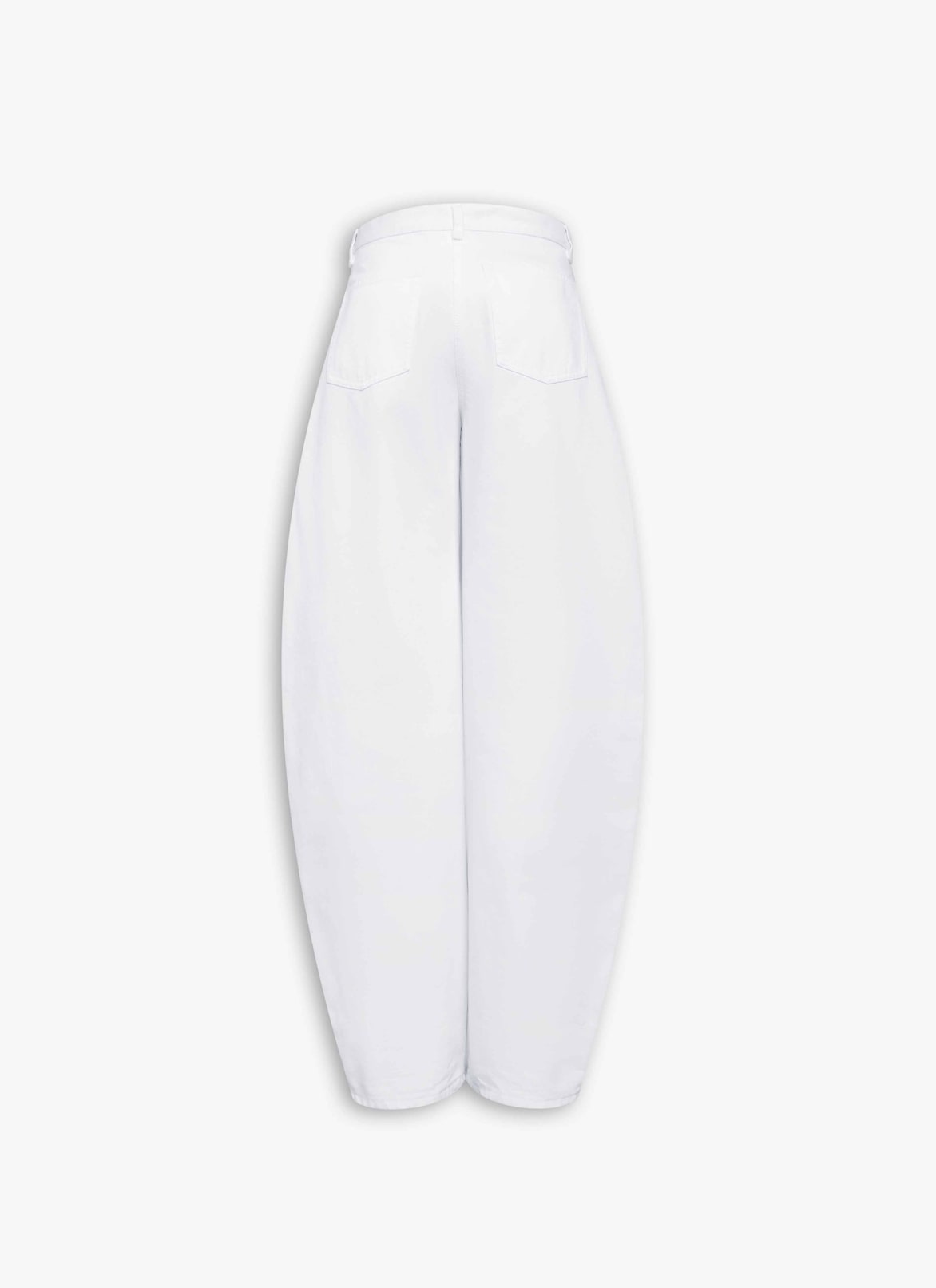 로우 웨이스트 라운드 진 ALAÏA 화이트 로우 웨이스트 라운드 진
